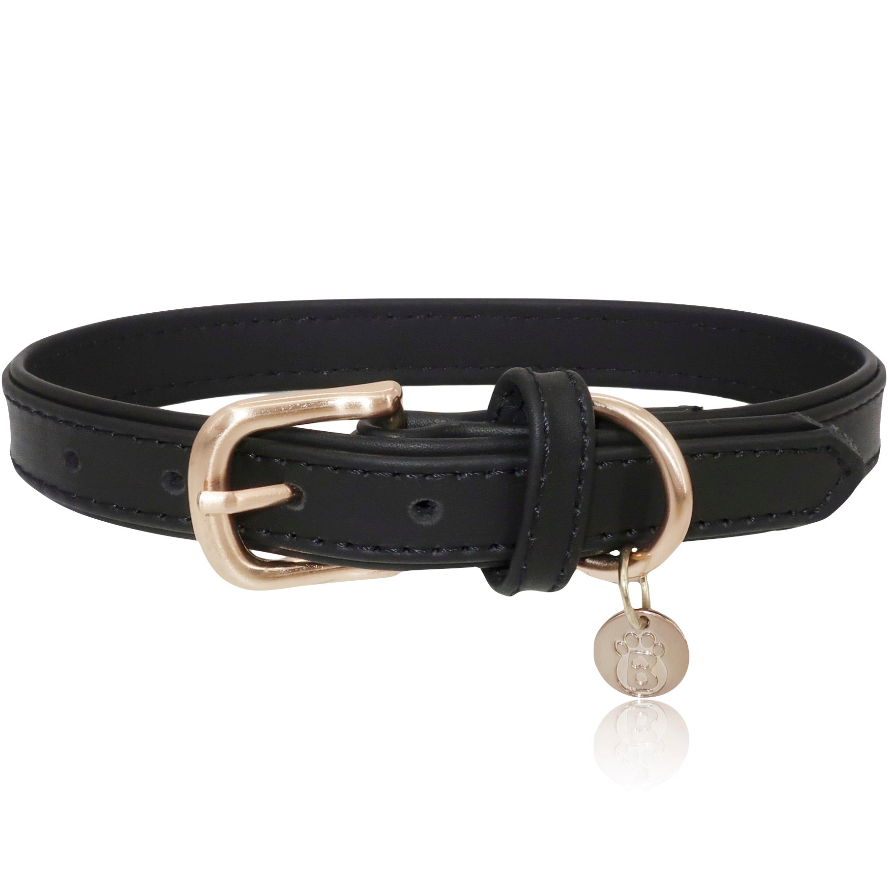 BARKBAY Soft Touch Genuine Leather Collar Luxury Real Leather Collar for Large Dog