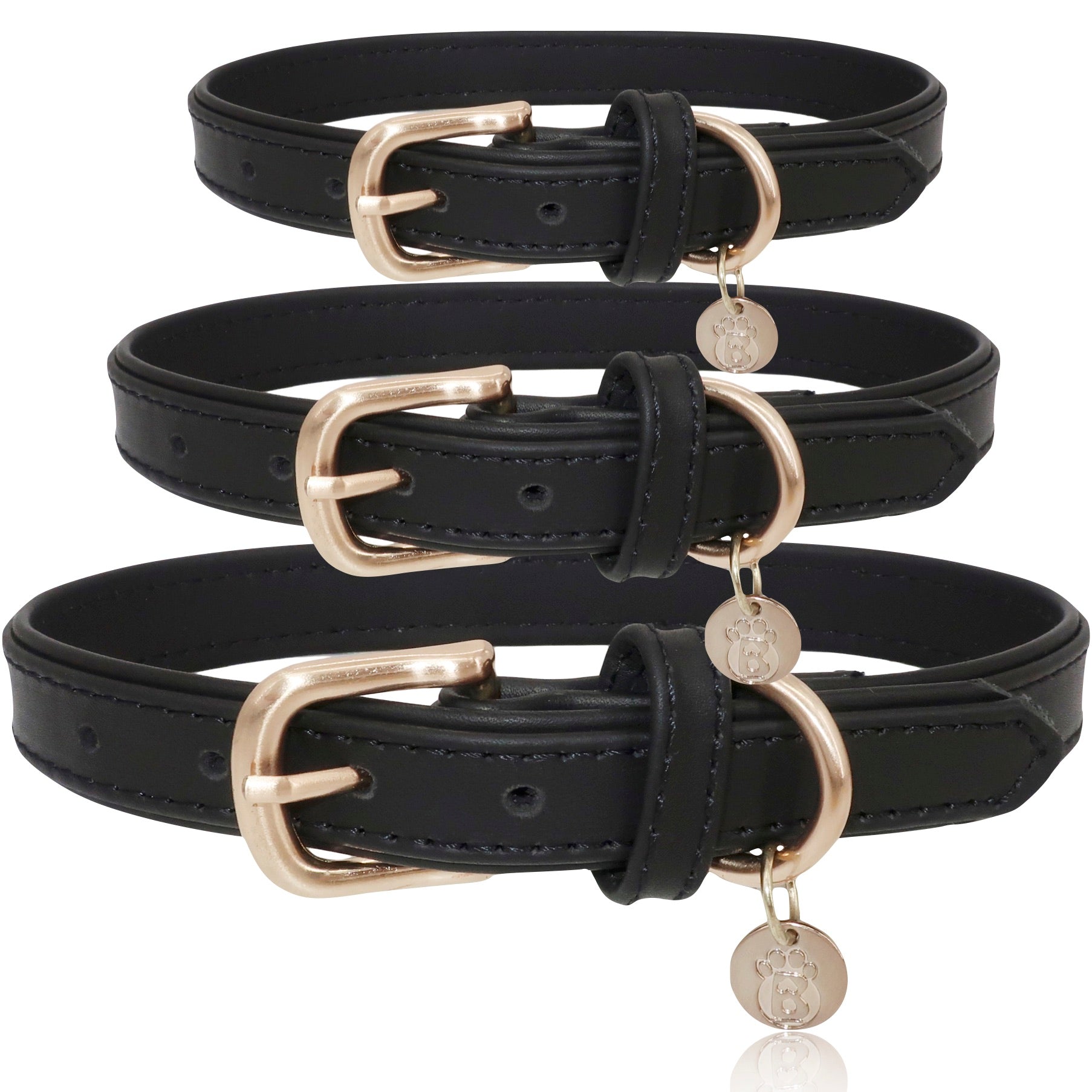 BARKBAY Soft Touch Genuine Leather Collar Luxury Real Leather Collar for Large Dog