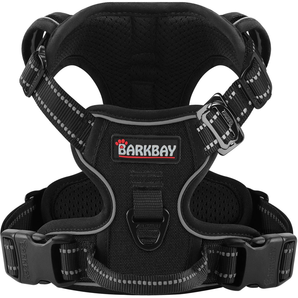 BARKBAY No Pull Dog Harness 3 Buckles Front Clip