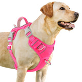 ARKBAY No Pull Dog Harness 3 Buckles Large Step in Reflective Dog Harness with Front Clip and Easy Control Handle for Walking Training Running with ID tag Pocket