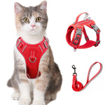 Cat Harness and Leash Set for Walking Escape Proof with ID tag Pocket