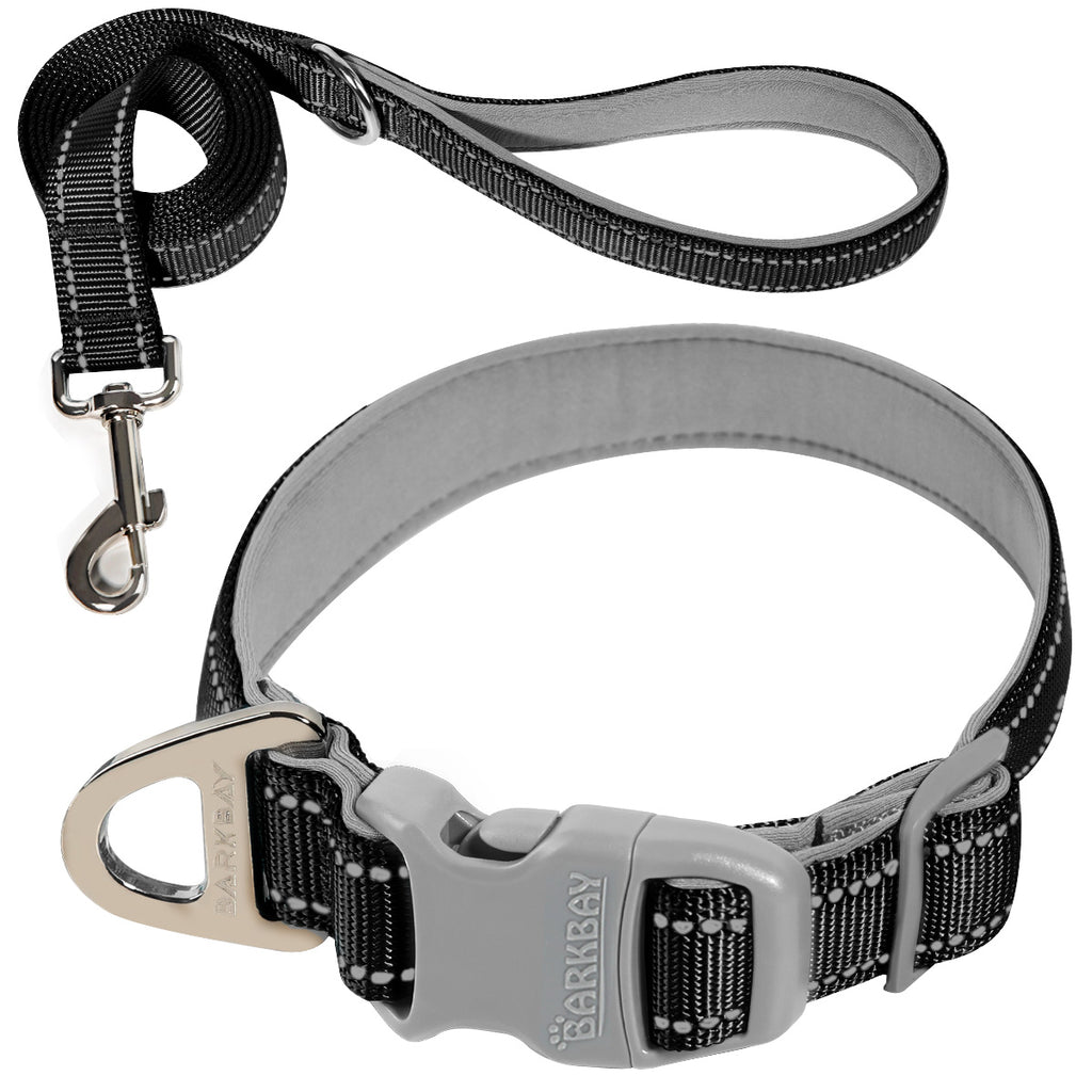 BARKBAY Reflective Dog Collar with Leash