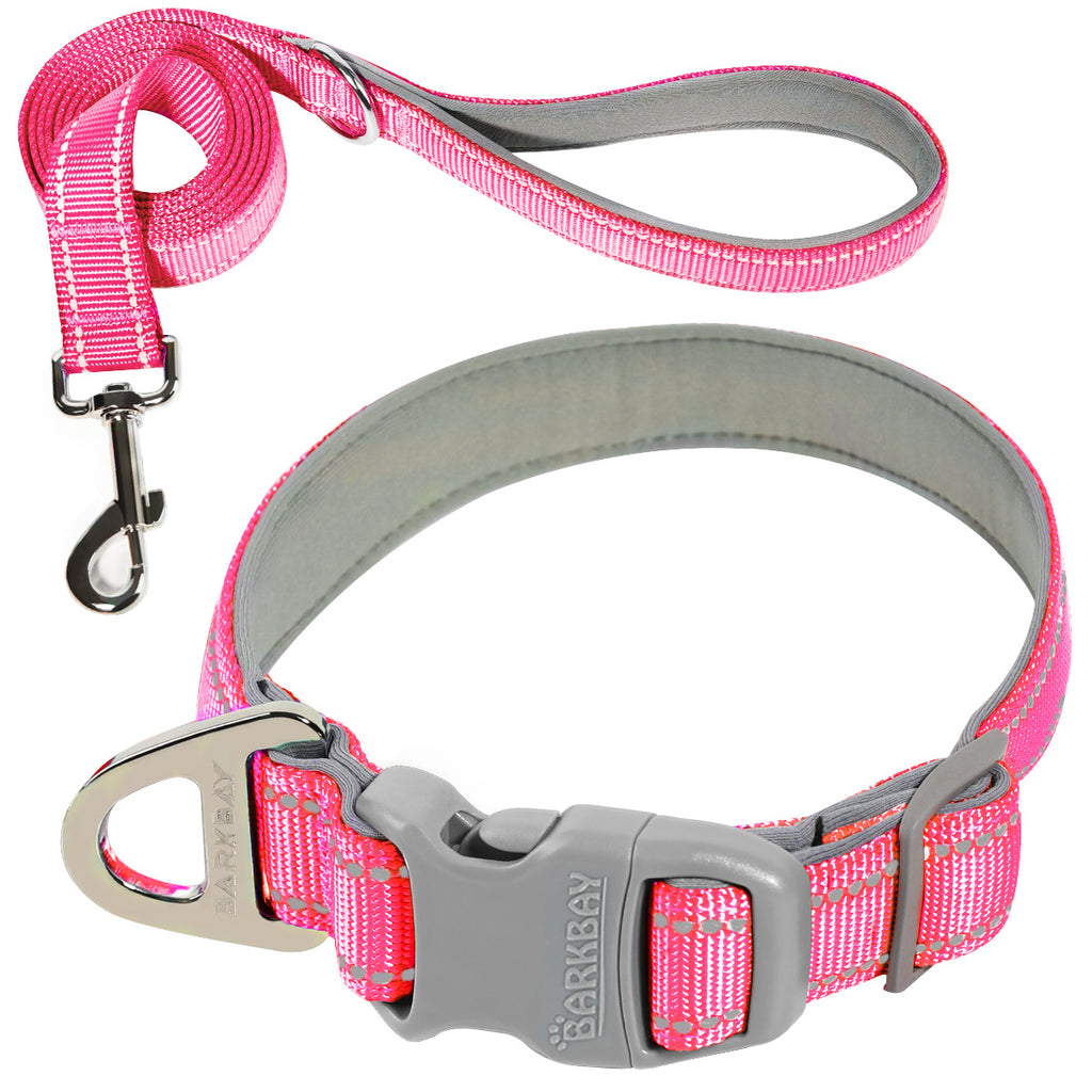 BARKBAY Reflective Dog Collar with Leash