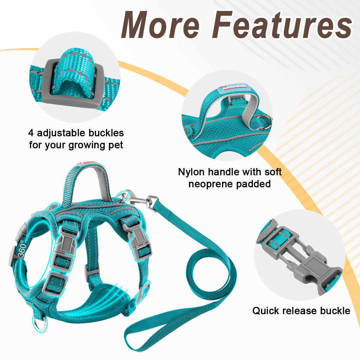 HoldPro OpenFit NoEscape Cat Harness Set