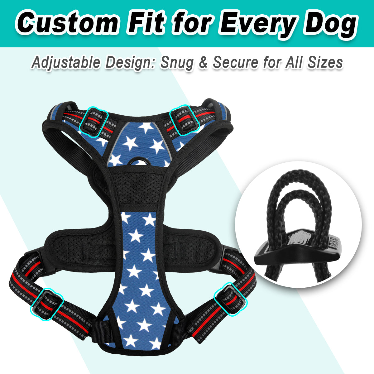 NoPull Adventure Dog Harness with Patterns