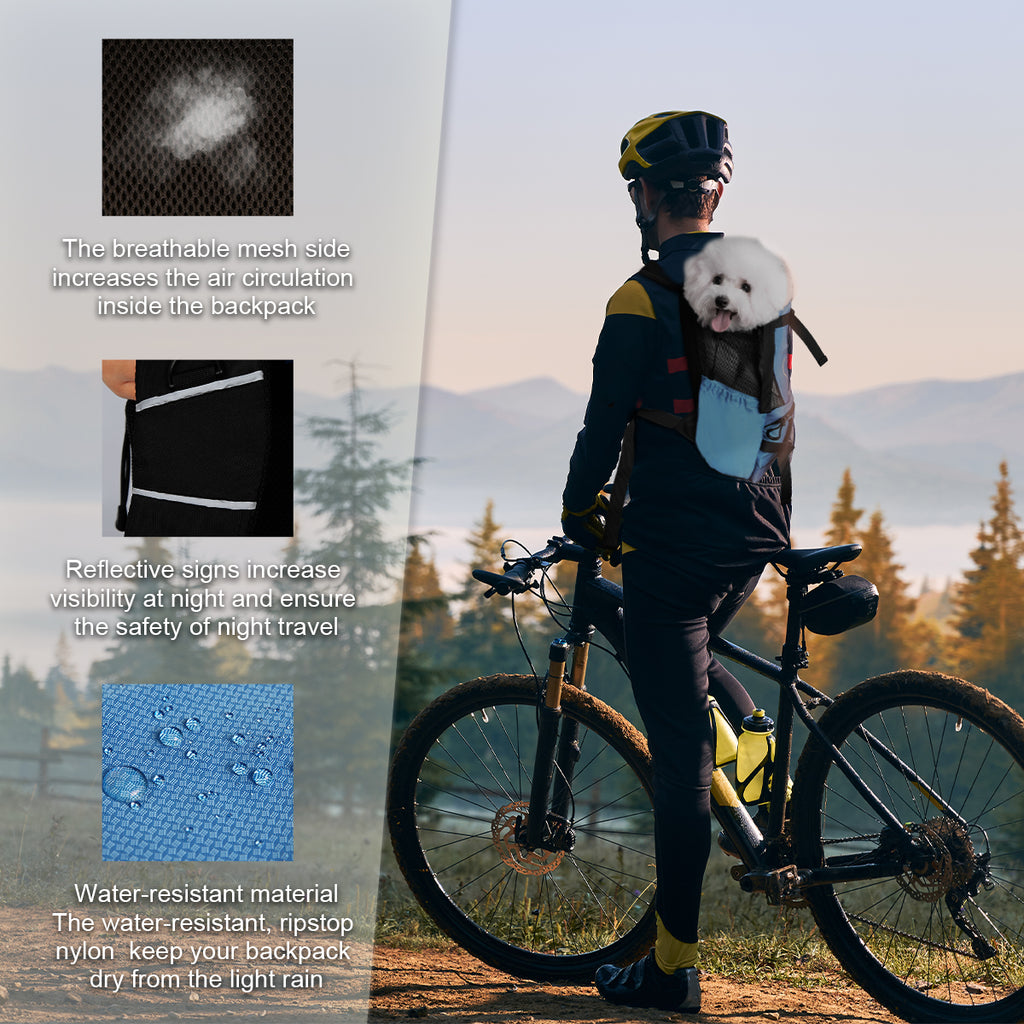 Pet Carrier Backpack for Small Medium Dogs,Adjustable Travel Bag for Hiking Camping Cycling,Hands-Free Sport Sack