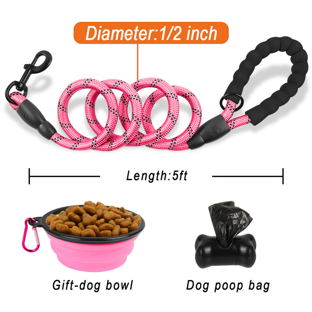 4-6 Feet Reflective Dog Rope Leash