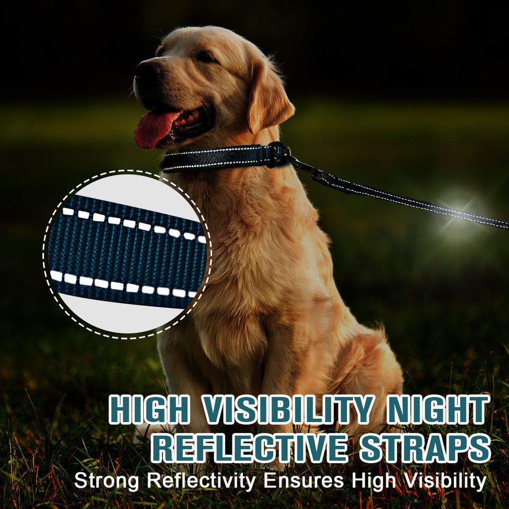 BARKBAY Reflective Dog Collar with Leash