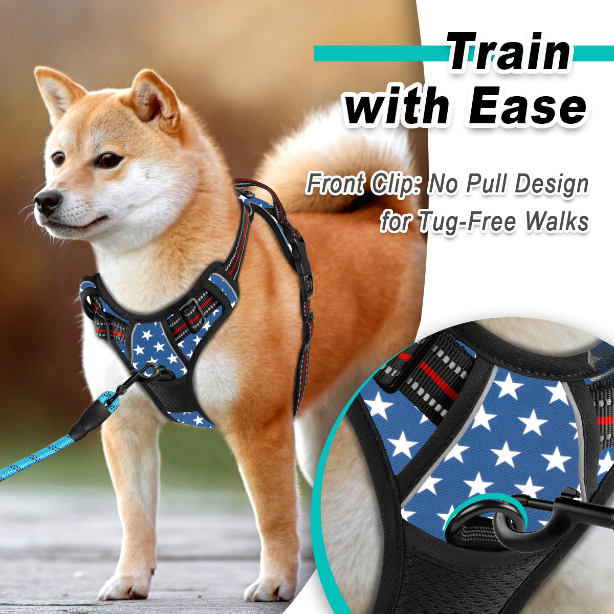 NoPull Adventure Dog Harness with Patterns