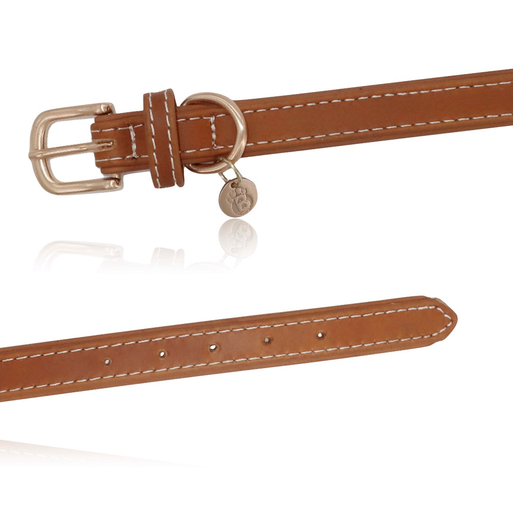 BARKBAY Soft Touch Genuine Leather Collar Luxury Real Leather Collar for Large Dog