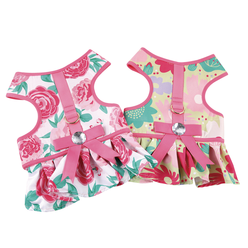 BARKBAY Cute Dog Dress with Bowknot – Lightweight Summer Pet Skirt for Small Dogs and Cats, Soft Puppy Outfit for Everyday Wear