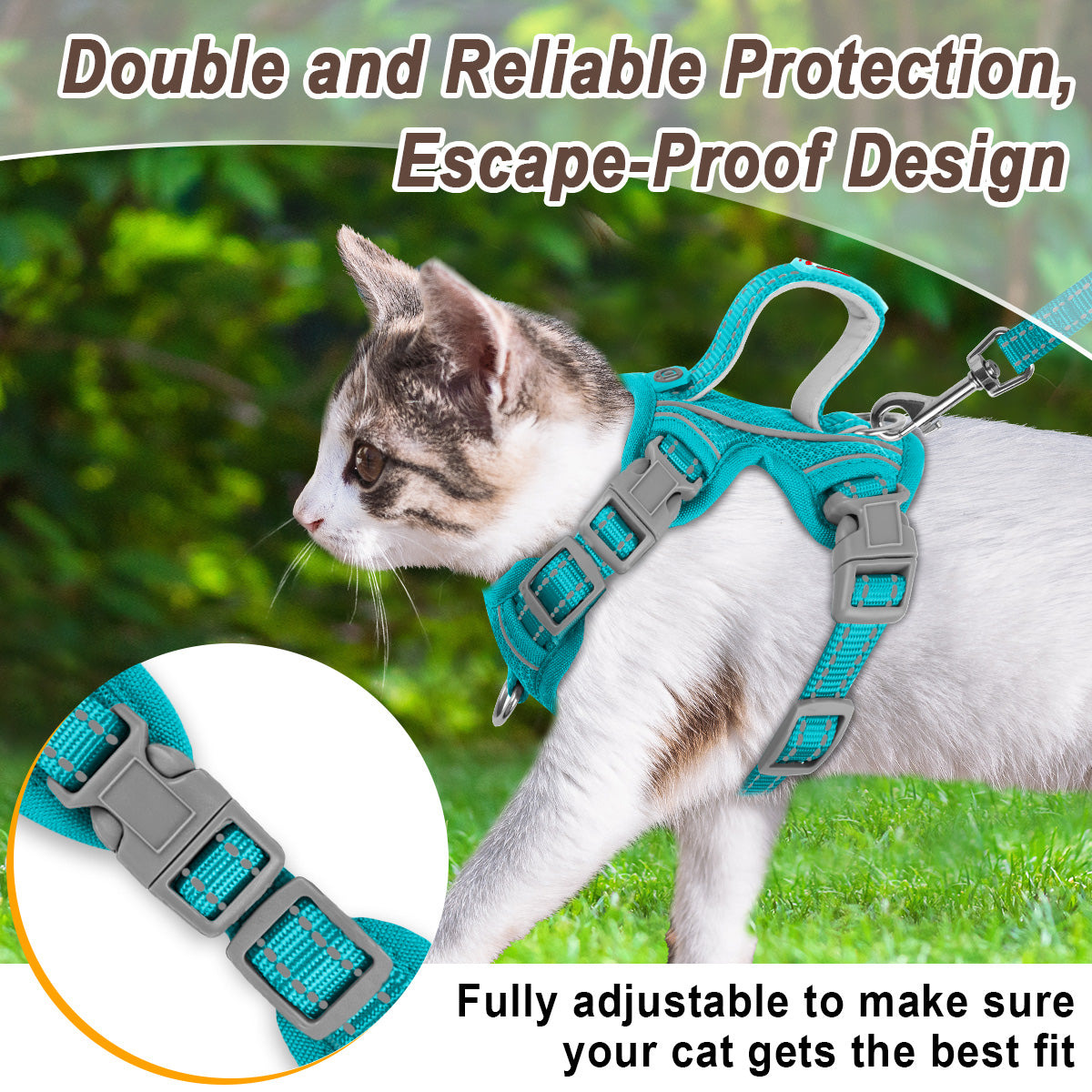 HoldPro OpenFit NoEscape Cat Harness Set