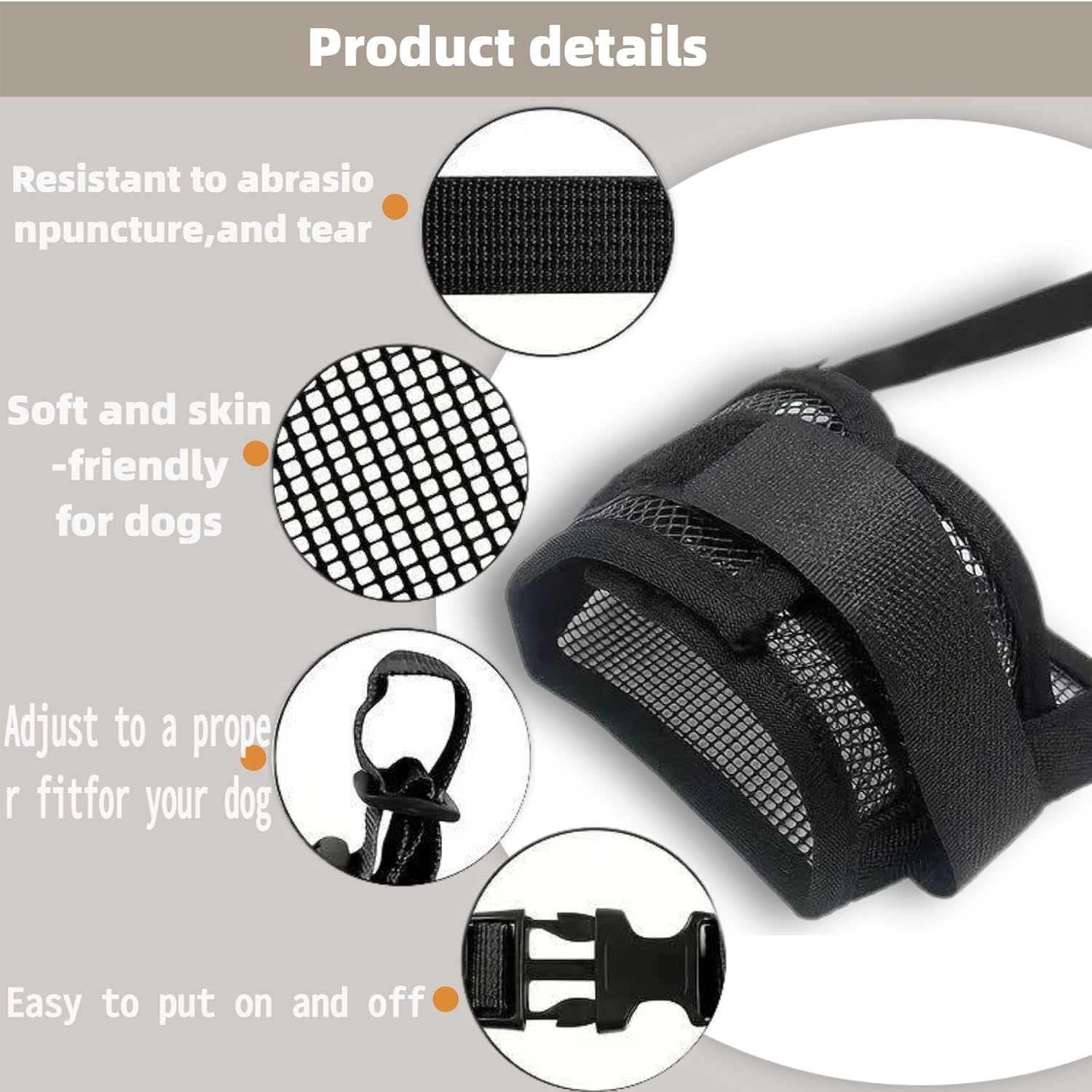 BARKBAY Dog Muzzle, Lightweight Air-Mesh Design for Small to Large Dogs