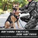 BARKBAY Tactical Harness, Military Service Weighted Dog Vest Harness