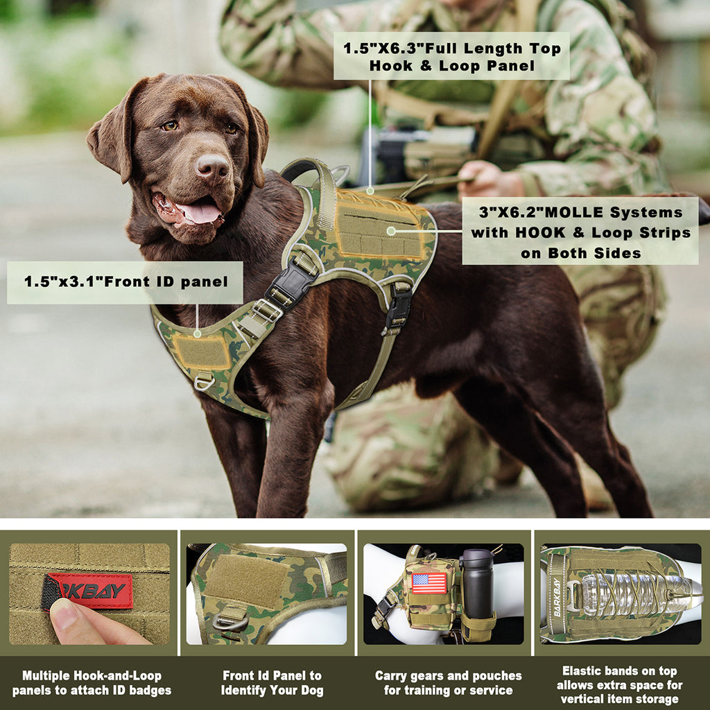 BARKBAY Tactical Harness, Military Service Weighted